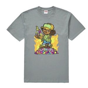 Supreme's Molotov Kid Tee color is DARK SAGE